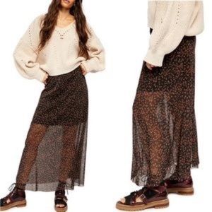 NWT Free People Floral Maxi Skirt